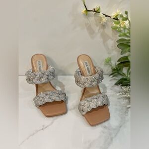 STEVE MADDEN Prema Braided Sandal Rhinestone
